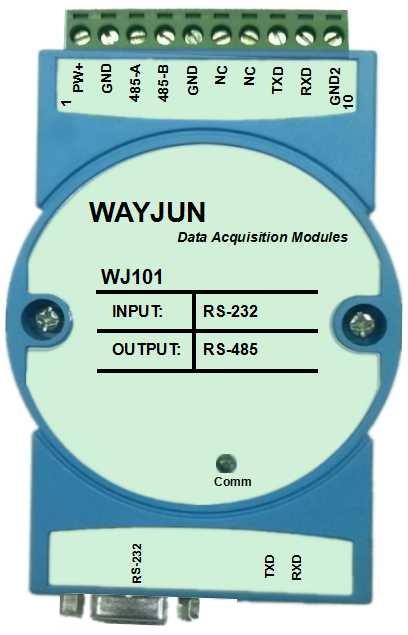 Industrial RS-232 to RS-485 isolation module, WJ101 Industrial RS-232 to RS-485 isolation module, WJ101