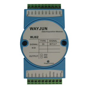 8-CH Isolated Switch Signal to RS485/232 Converter WJ62