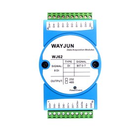 8-CH Isolated Switch Signal to RS485/232 Converter WJ62