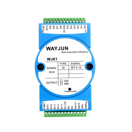 16 Channels DI Switch Signal to RS485/232 Converter