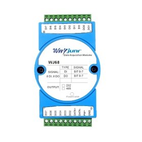 Eight PNP inputs, eight PNP outputs, RS-485 / 232 switch data ac