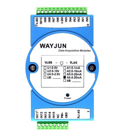 16-CH 4-20mA to Modbus TCP Network Data Acquisition module