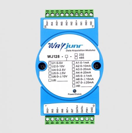 12 bits AD converters,4-20ma/0-5v to rs485 converter 8 channels