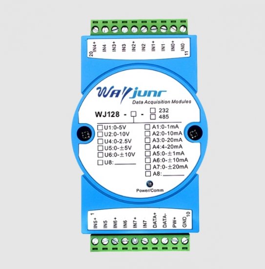 12 bits AD converters,4-20ma/0-5v to rs485 converter 8 channels